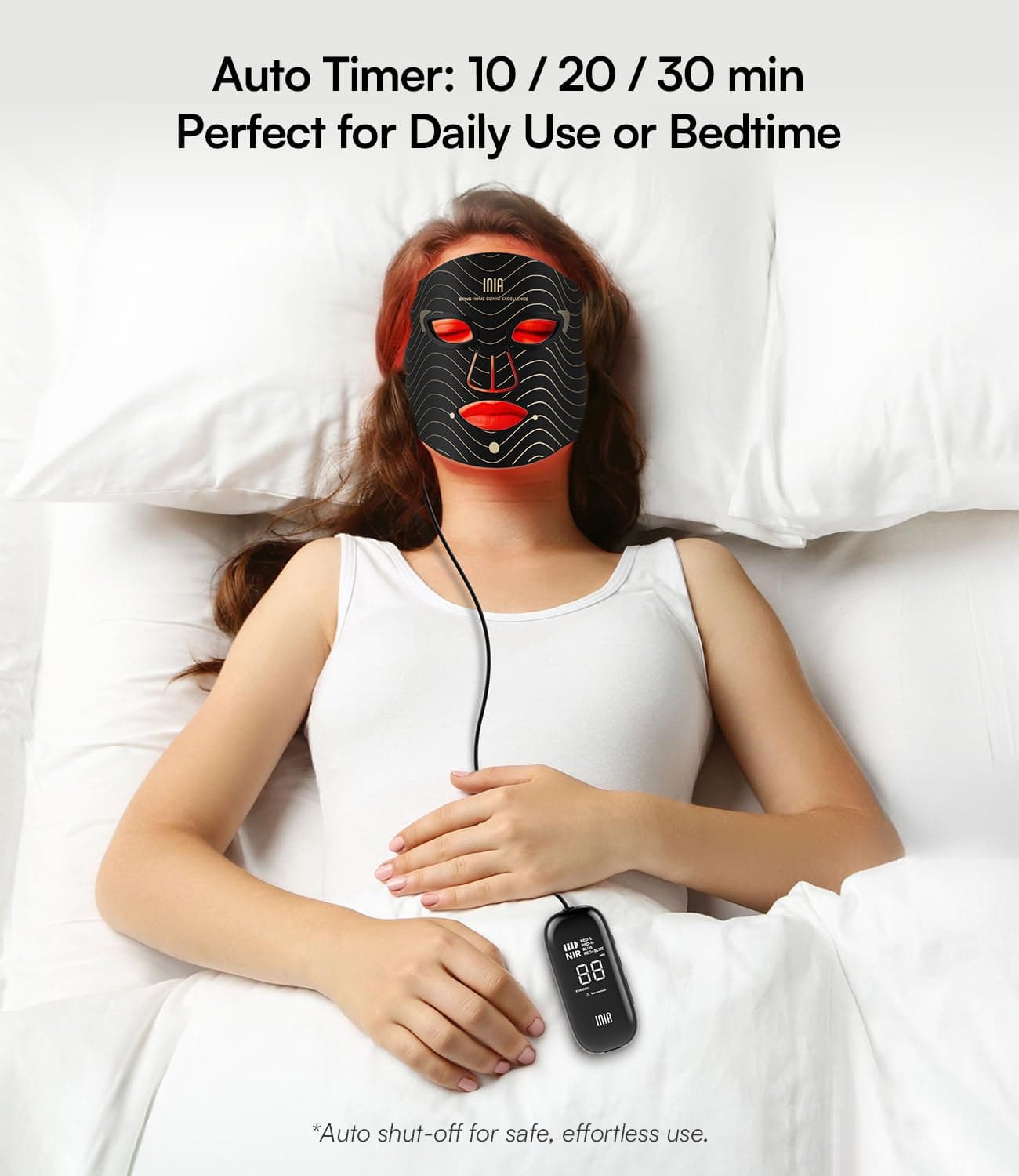 INIA Red Light Therapy Mask official Amazon listing image 8