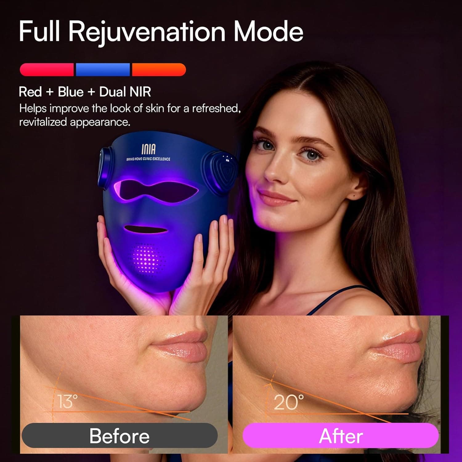 INIA GLOW 4D Wireless LED Mask official Amazon listing image 7